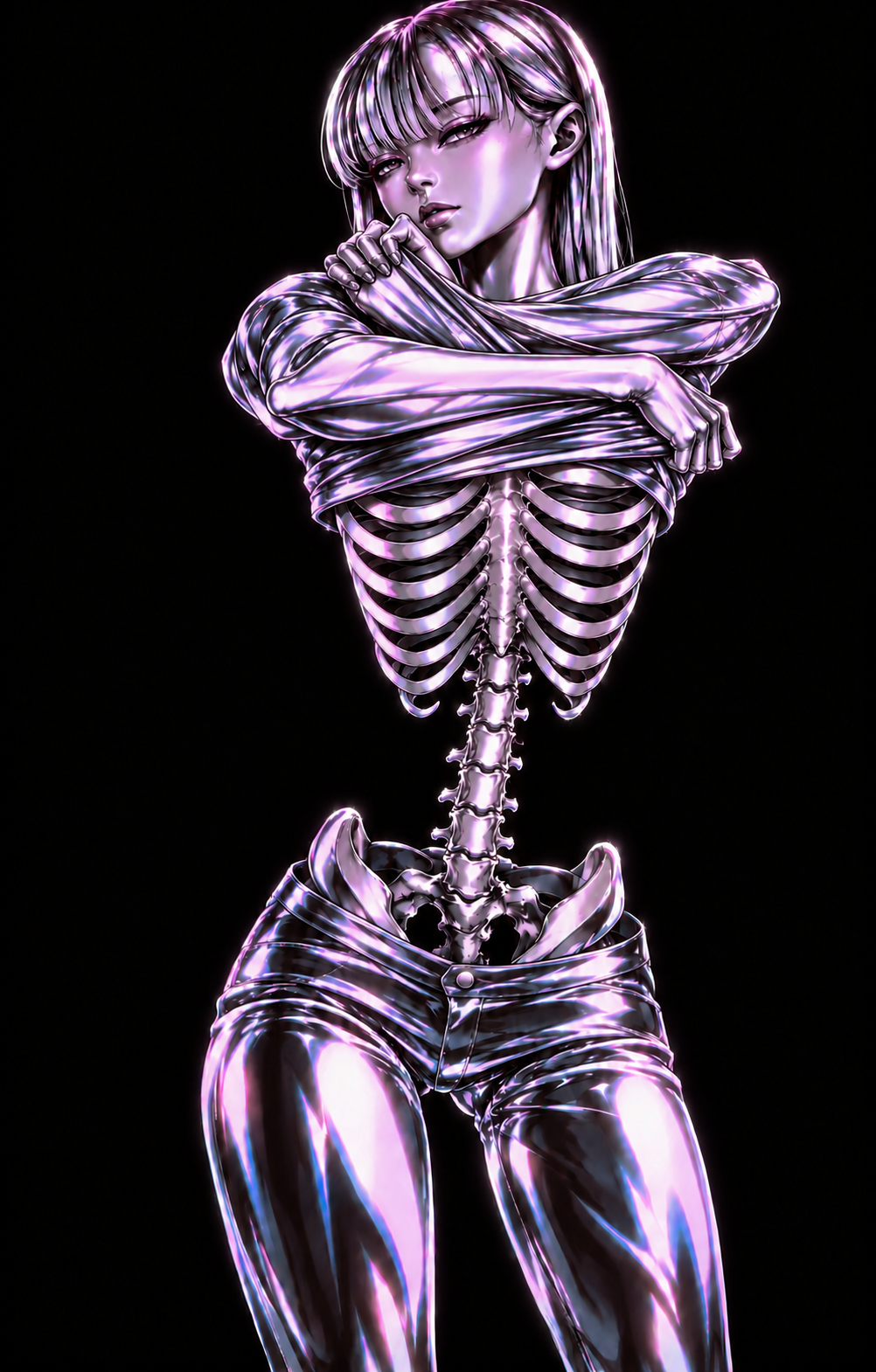Chrome skeletal figure